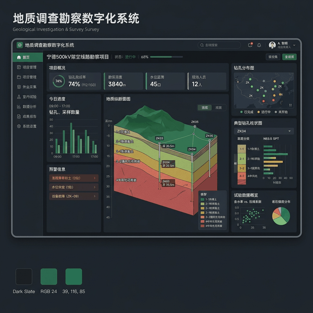 某水能丰富大江干流水电开发区地质灾害综合预警平台