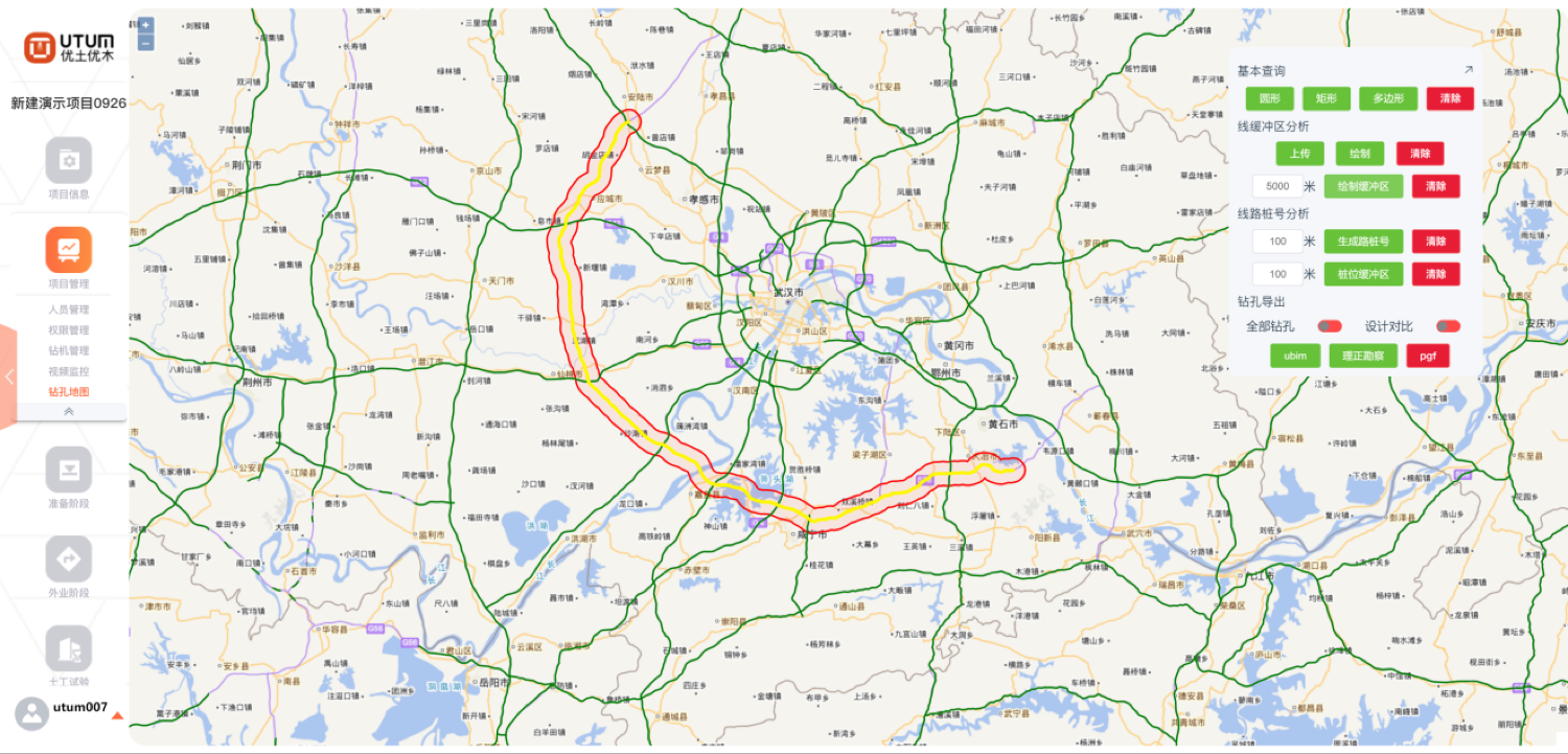 优勘 BIM GIS 地图平台实际运行界面