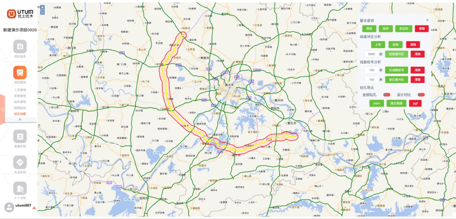 优勘 BIM GIS 地图平台实际运行界面